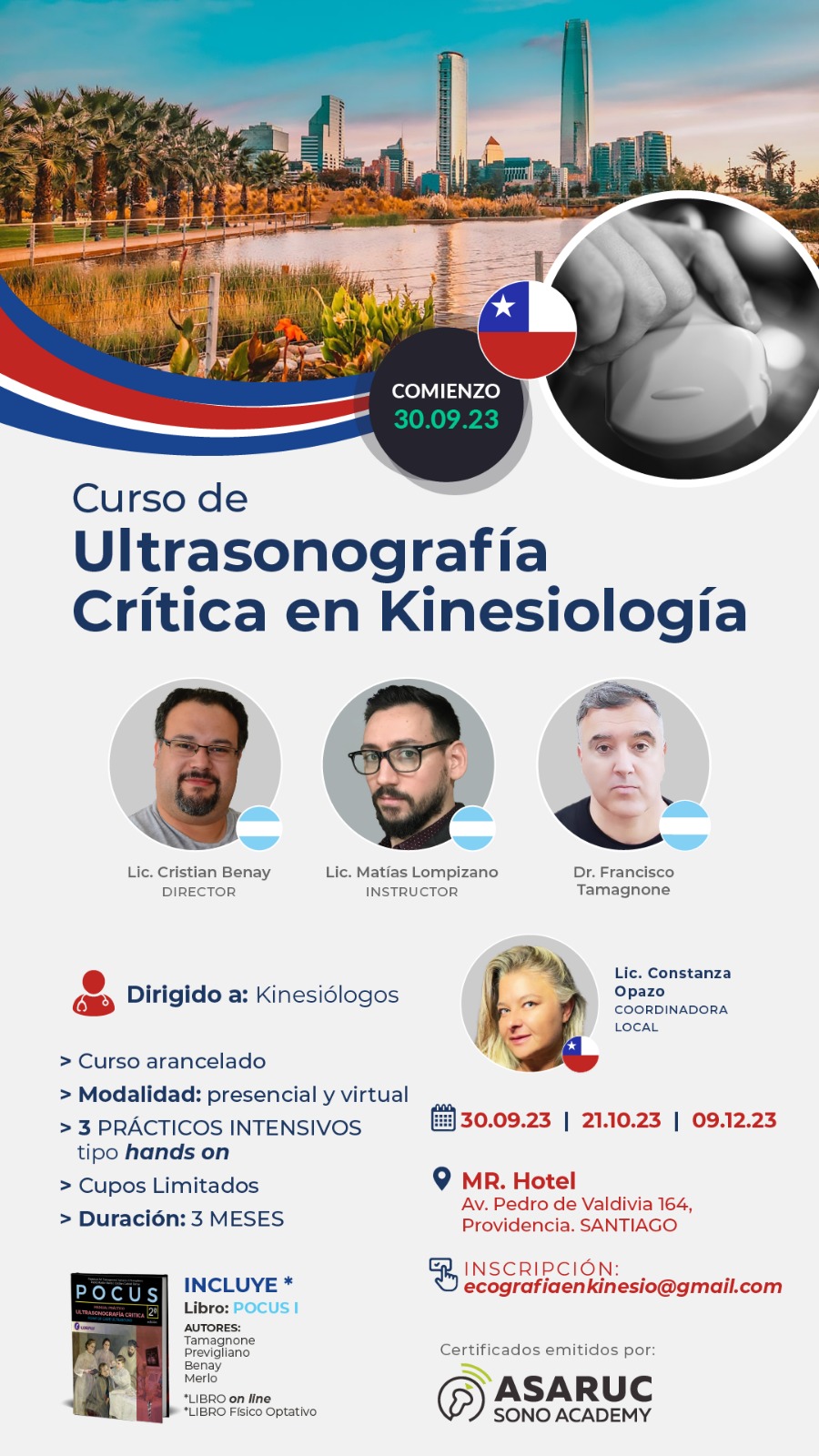 Ultrasonografia critica en Kinesiologia- Sede Chile- septiembre 2023